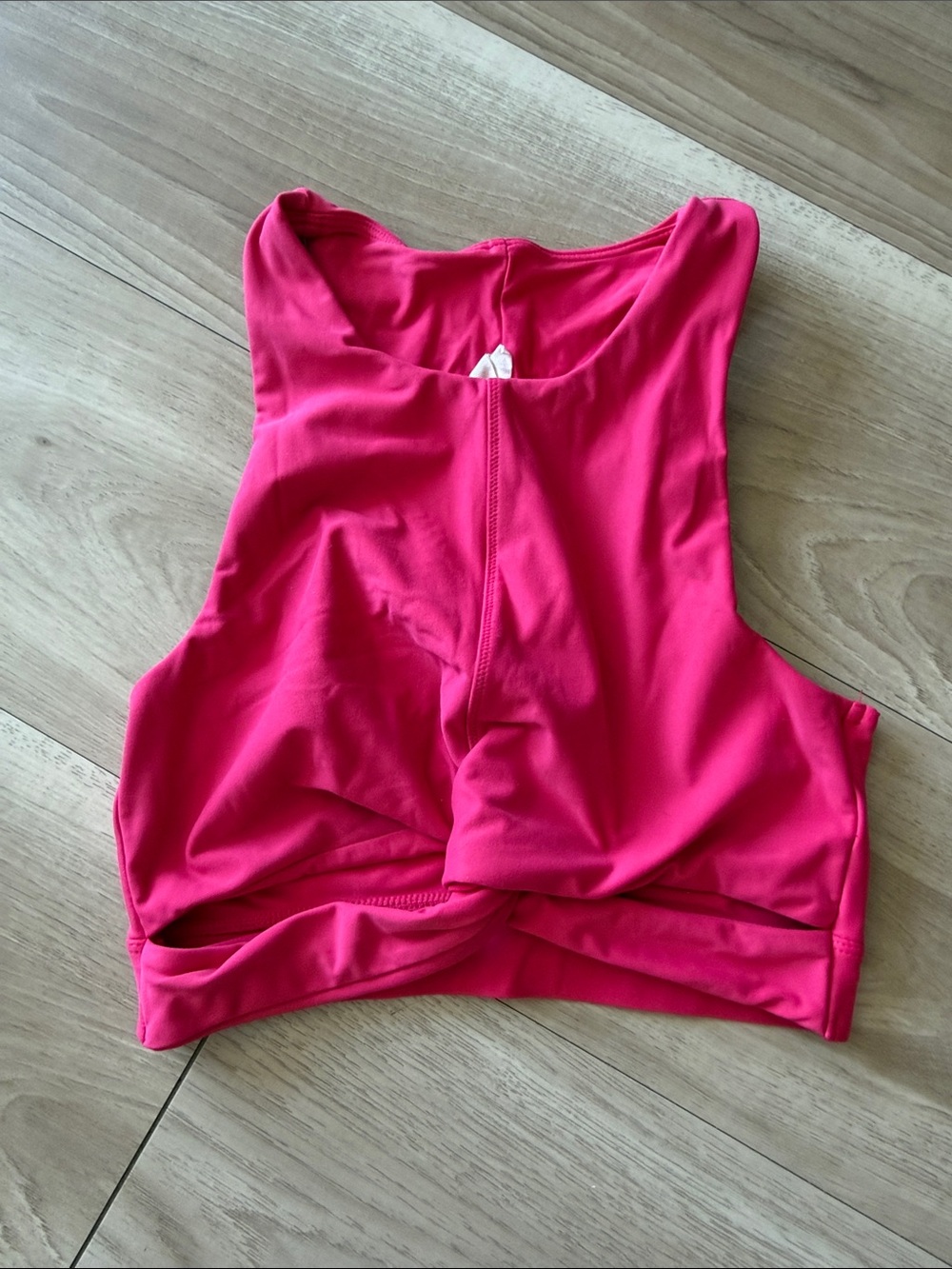 Spiritual Gangster Hot Pink Athletic Crop Top